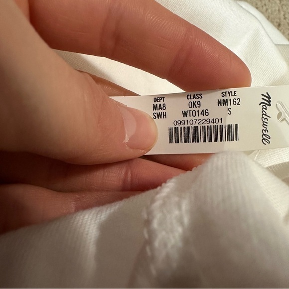 Madewell soft white Garment-Dyed Allday Crewneck Tee - Picture 5 of 5